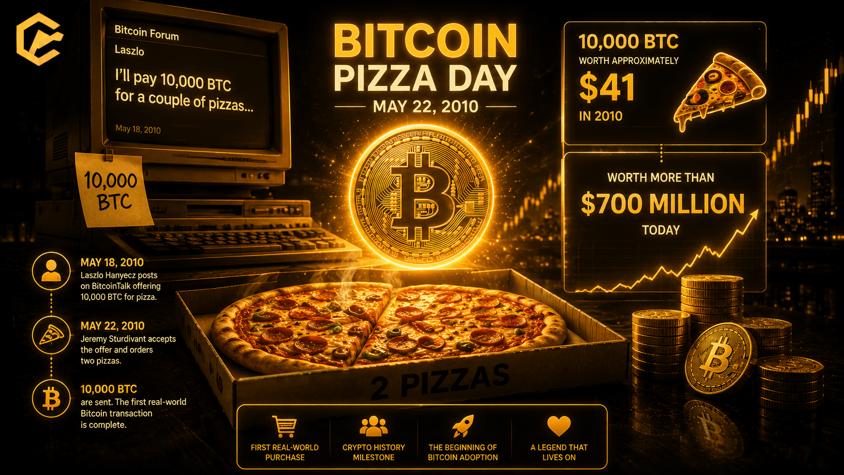 Bitcoin Pizza Day Explained: The Story Behind the Most Expensive Pizzas in History